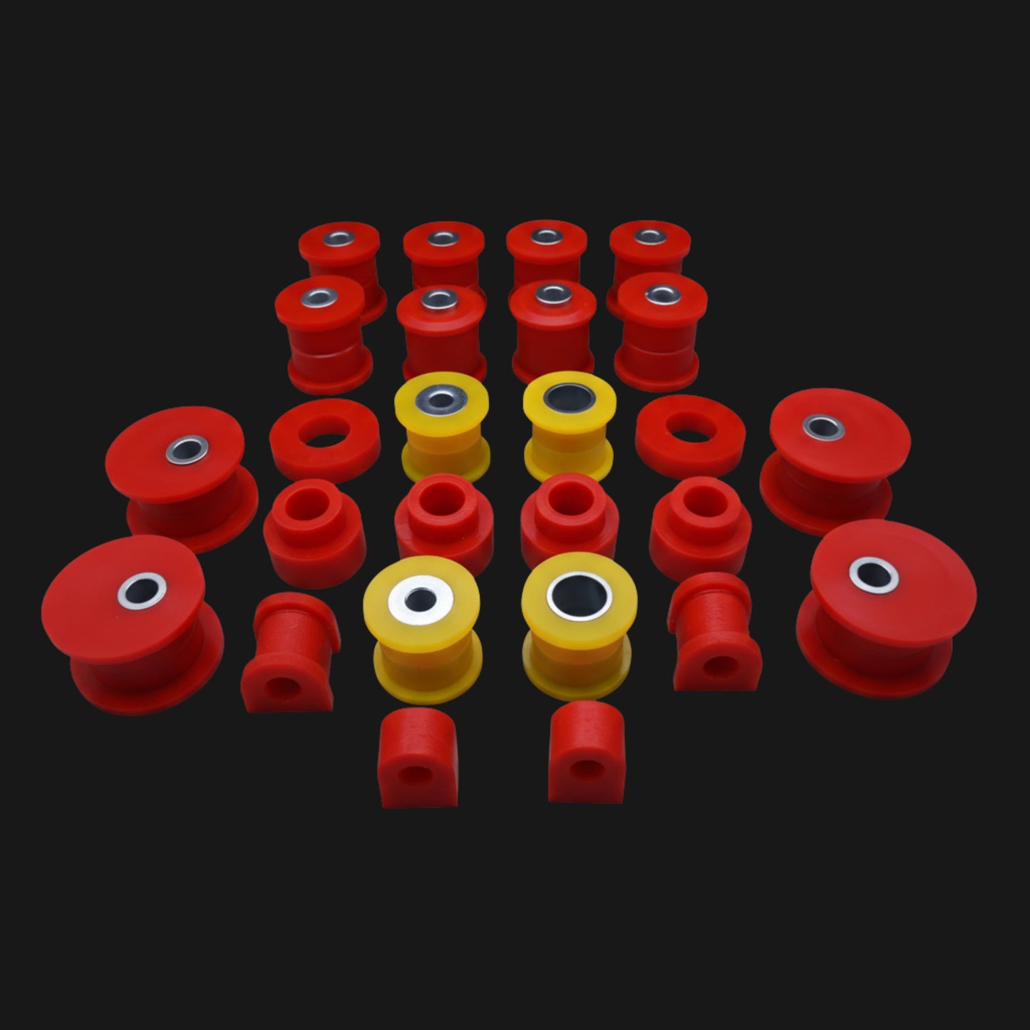 Komplet tulei poliuretanowych mimośrodowe Nissan Patrol Y60 Y61 | 24 szt.