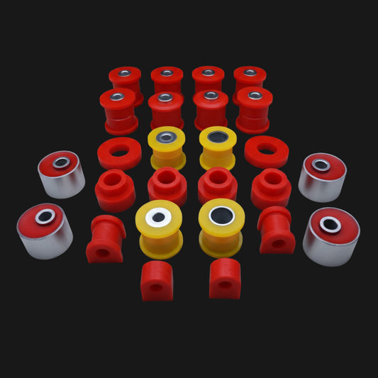 Komplet tulei poliuretanowych metalowe mimośrodowe Patrol Y60 Y61 | 24 szt.